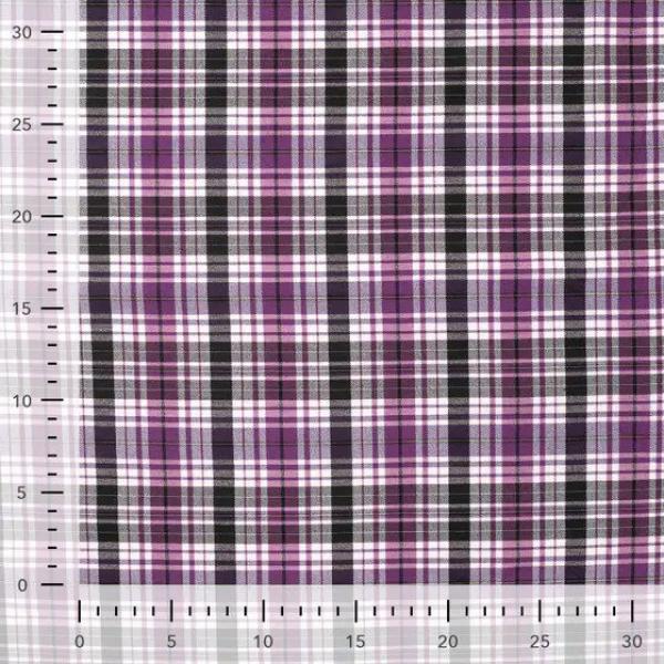 Polyester-Webware Karo in Pink/Schwarz, Meterware im Detail